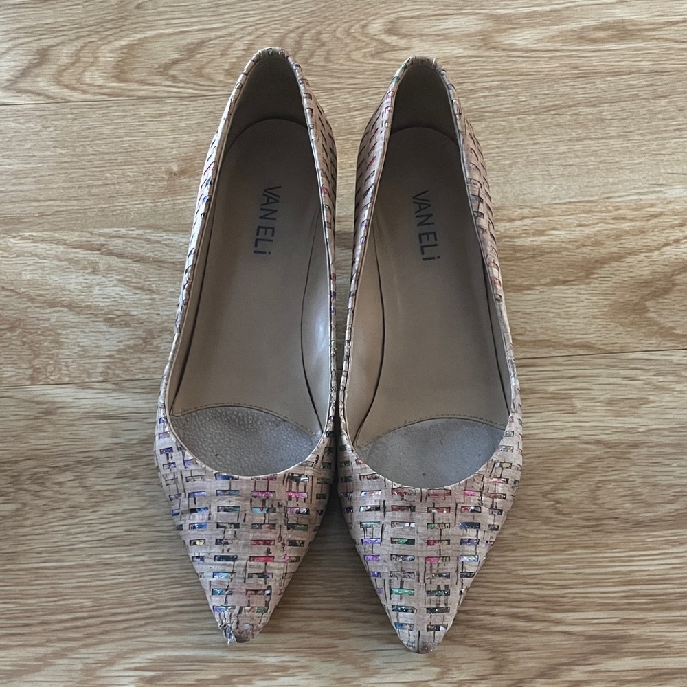 Vaneli Women's Woven Multicolor Heels